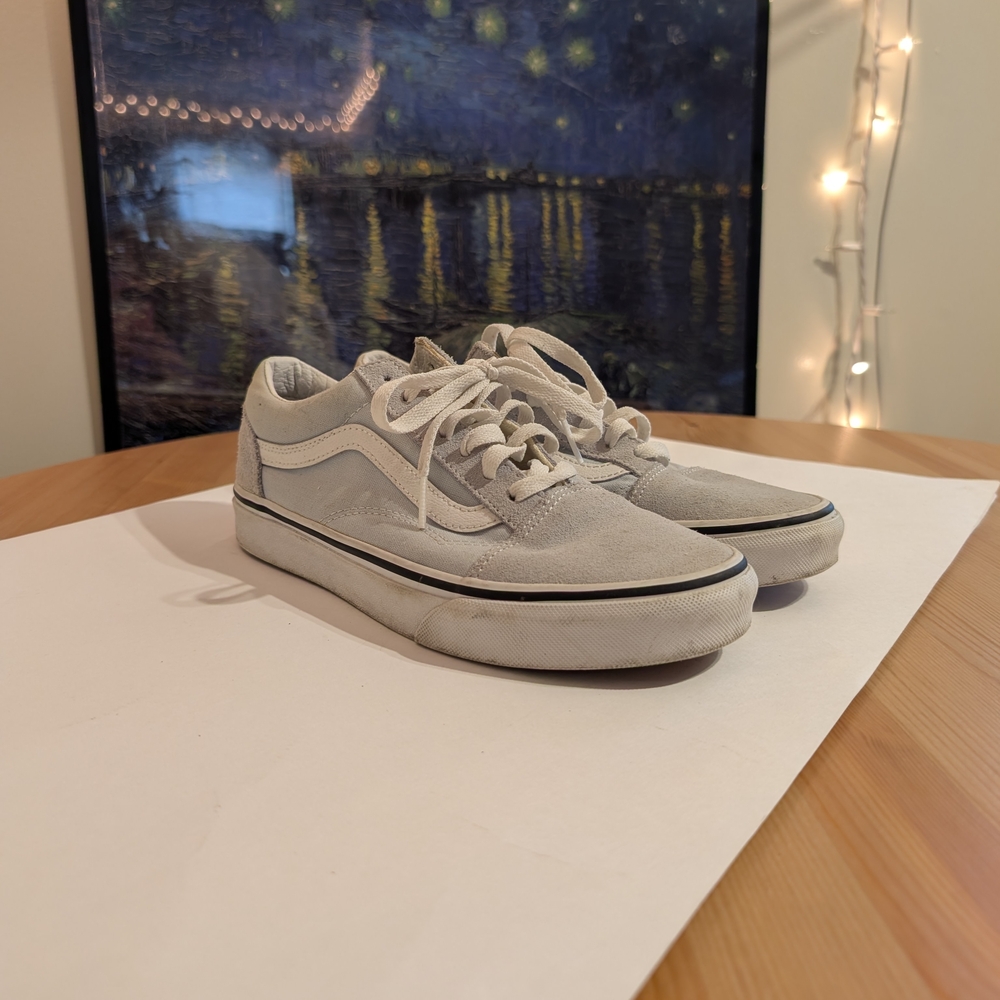 Vans Unisex Old Skool Light Baby Blue Sneakers - Picture 2 of 4